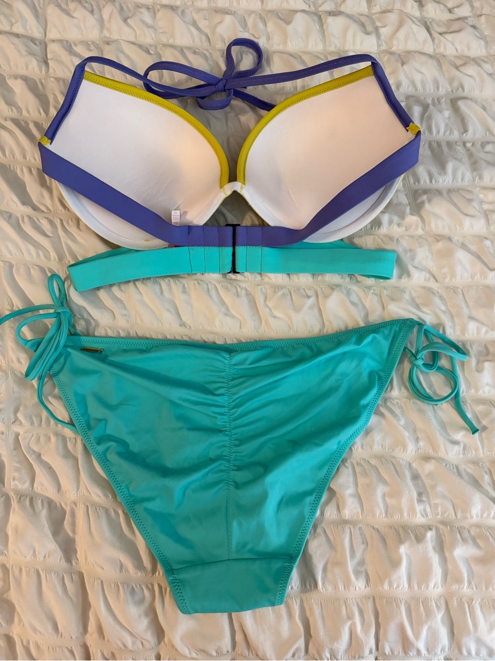 Victoria’s Secret Swim Suit, Padded, Push-Up, Rouched Bottom, 36D, Large - Picture 2 of 6
